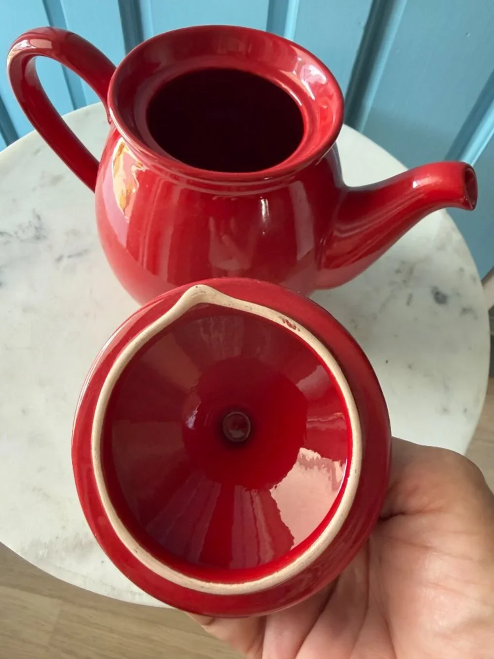 Vintage Waechtersbach Teapot in Desired Cherry Red Color- Germany 1990s.